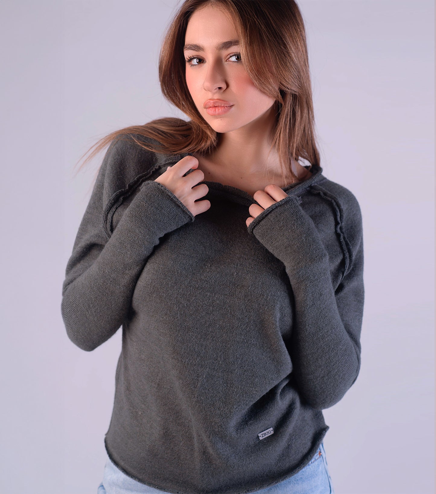 Wool Sweater Women Grey