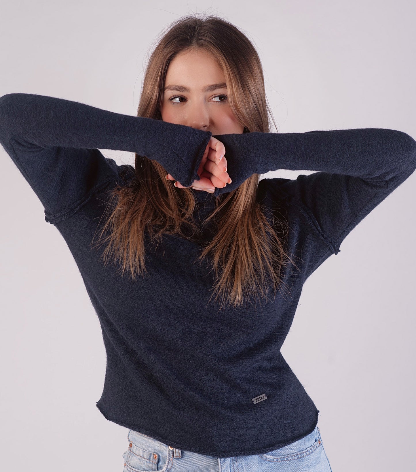 Wool Sweater Woman Navy