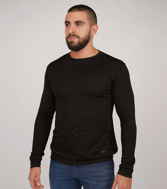 Classy Slim Fit Sweater Black