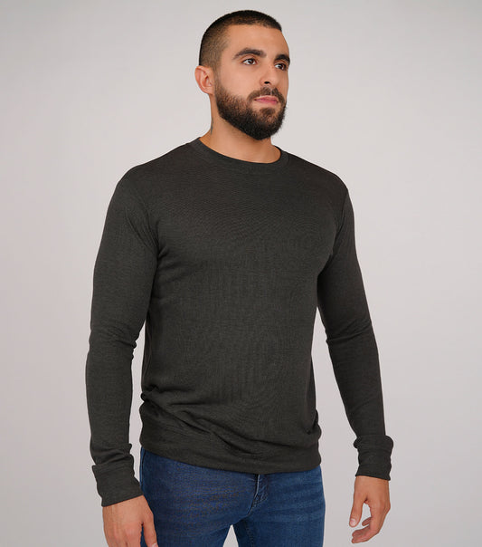 Classy Slim Fit Sweater Gray